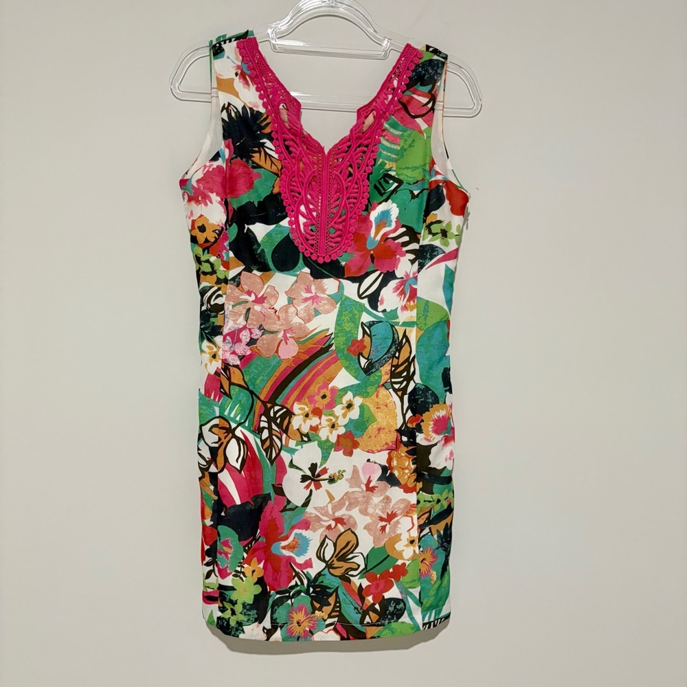 Jade Melody Tam Shift Pencil Dress Floral Garden Party Embroidered Boho small